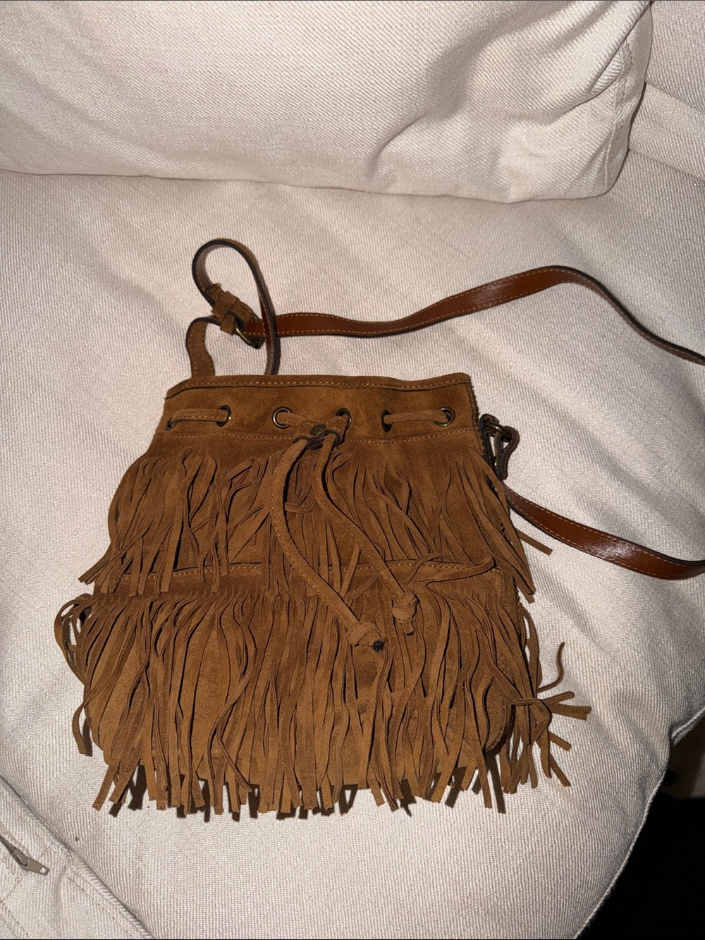 Patricia Nash Brown Suede Fringe bag